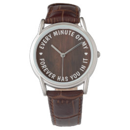 パーソナライズされたモダンパパ彫刻・父の日ホワイト 腕時計