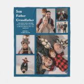 パーソナライズされたモダンパパ |写真6 フリースブランケット (正面)