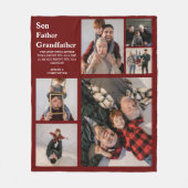 パーソナライズされたモダンパパ |写真6 フリースブランケット (正面)