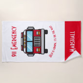 パーソナライズされたモダンビーチタオル ビーチタオル (正面)