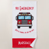 パーソナライズされたモダンビーチタオル ビーチタオル (正面)