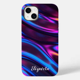 パーソナライズされたモダンフェイクIridescent付き/名前 Case-Mate iPhone 14 Plusケース