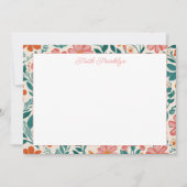 パーソナライズされたモダンフローラ サンキューカード (正面)