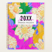 パーソナライズされたモダンフローラ プランナー手帳 (正面)