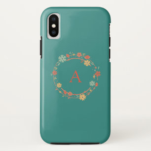 パーソナライズされたモダンフローラ iPhone XSケース