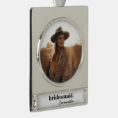 パーソナライズされたモダンブライダルシャワー シルバープレートバナーオーナメント (右)