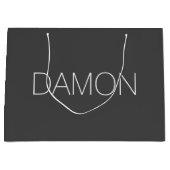 パーソナライズされたモダンブライダルパーティグ結婚ロムスマン ラージペーパーバッグ (正面)