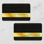 パーソナライズされたモダンプロフェッショナル金ゴールドルック 名刺 (正面/裏面)