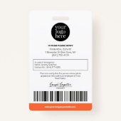 パーソナライズされたモダンプロフェッショナル バッジ (裏面)