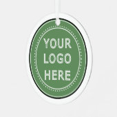 パーソナライズされたモダンミニマリスト&エレガント メタルオーナメント (正面左)