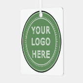 パーソナライズされたモダンミニマリスト&エレガント メタルオーナメント (正面左)