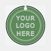 パーソナライズされたモダンミニマリスト&エレガント メタルオーナメント (正面)