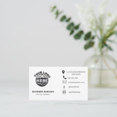 パーソナライズされたモダンミニマルなロゴソーシャルメディア 名刺 (スタンド正面)