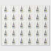 パーソナライズされたモダンミニマルクリスマス ラッピングペーパー (フラット)