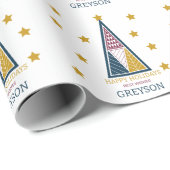 パーソナライズされたモダンミニマルクリスマス ラッピングペーパー (ロールコーナー)