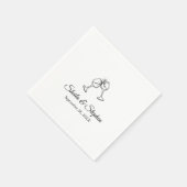 パーソナライズされたモダンミニマル結婚主義の スタンダードカクテルナプキン (角)