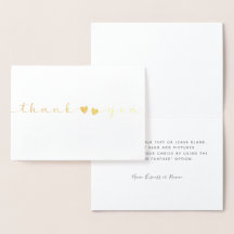 パーソナライズされたモダンミニマルScript White Thank You