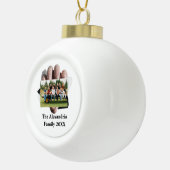 パーソナライズされたモダンヴィンテージ写真テンプレート セラミックボールオーナメント (右)