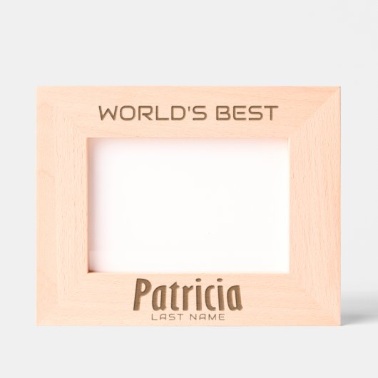 パーソナライズされたモダン世の「パト最高のリシア」 レーザー彫刻フレーム (正面)