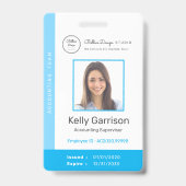 パーソナライズされたモダン企業の従業員ID QRコード バッジ (正面)