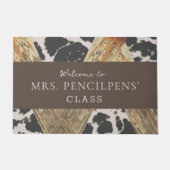 パーソナライズされたモダン先生 ドアマット (正面)