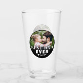 パーソナライズされたモダン写真最高のパパ タンブラーグラス (正面)