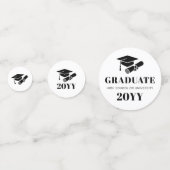 パーソナライズされたモダン卒業写真 コンフェッティ (裏面)