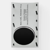 パーソナライズされたモダン卒業写真、卒業証書、帽子 横断幕 (縦)