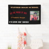 パーソナライズされたモダン卒業祝い電話 横断幕 (インサイチュ)