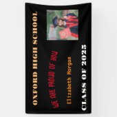 パーソナライズされたモダン卒業祝い電話 横断幕 (縦)