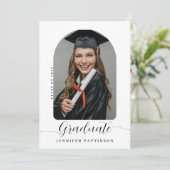 パーソナライズされたモダン卒業 案内状 (スタンド正面)