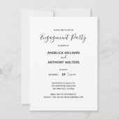 パーソナライズされたモダン婚約パーティ |写真 招待状 (裏面)