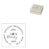 パーソナライズされたモダン差出人住所 ラバースタンプ (押印)