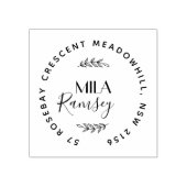 パーソナライズされたモダン差出人住所 ラバースタンプ (インプリント)