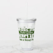 パーソナライズされたモダン庭師 アクリルタンブラー (正面)