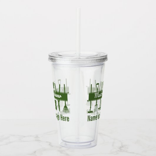 パーソナライズされたモダン庭師 アクリルタンブラー (右)