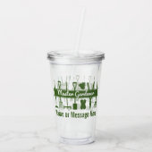 パーソナライズされたモダン庭師 アクリルタンブラー (裏面)