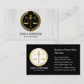 パーソナライズされたモダン弁護士 名刺 (正面/裏面)