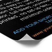 パーソナライズされたモダン文字 ポスター (角)