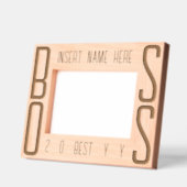 パーソナライズされたモダン最高のボス、名前の年 レーザー彫刻フレーム (左)