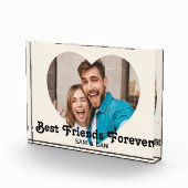パーソナライズされたモダン最高の友達 フォトブロック (右)