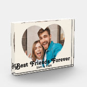 パーソナライズされたモダン最高の友達 フォトブロック (左)