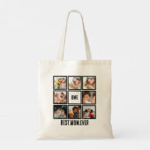 パーソナライズされたモダン最高のMom Ever 8 Photo Collage トートバッグ (裏面)
