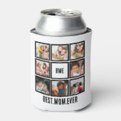パーソナライズされたモダン最高のMom Ever 8 Photo Collage 缶クーラー (缶正面)