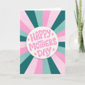 パーソナライズされたモダン母の日 カード (正面)