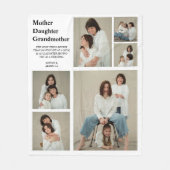 パーソナライズされたモダン母 | 6枚 フリースブランケット (正面)