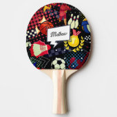パーソナライズされたモダン漫画スタイルスポカラフルート 卓球ラケット (正面)