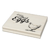 パーソナライズされたモダン素朴農場名卵愛好家 ラバースタンプ (スタンプ)