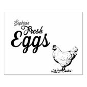 パーソナライズされたモダン素朴農場名卵愛好家 ラバースタンプ (インプリント)