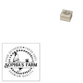 パーソナライズされたモダン素朴農場新鮮な所有者名 ラバースタンプ (押印)